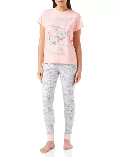 Disney Dumbo Womens Pyjamas, Cotton Pjs for Ladies, Sizes UK 8 to 22