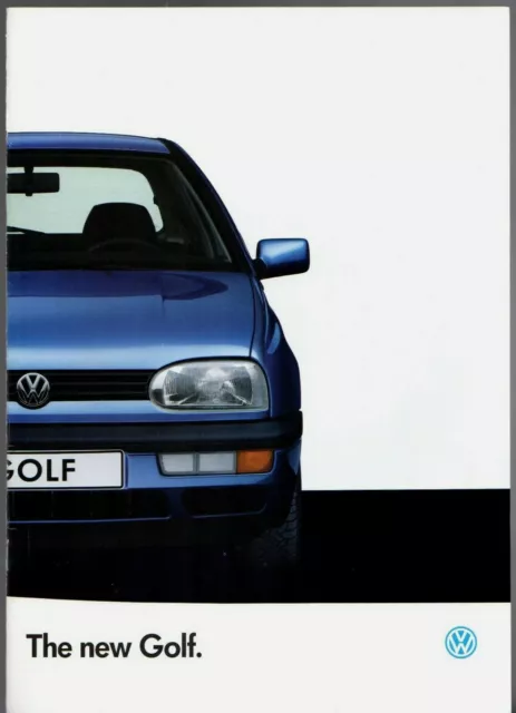 Volkswagen Golf CL & GL Hatchback Mk3 1992-93 UK Market Sales Brochure