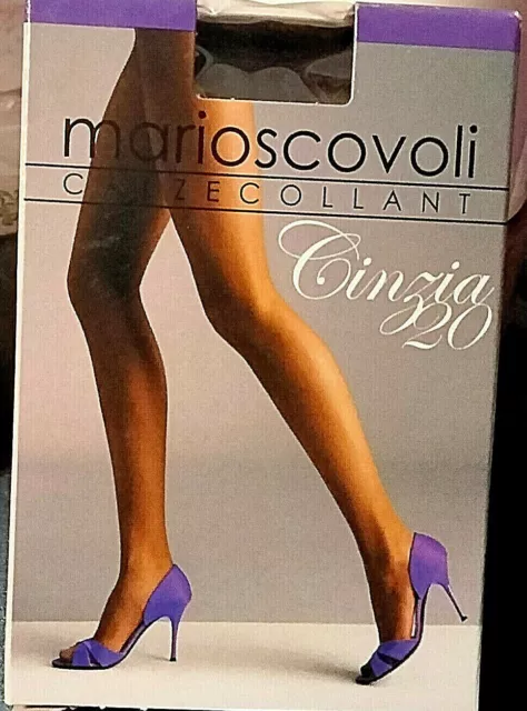 12 collant M.SCOVOLI classico filanca opaco 20 den CINZIA Tg 5 colore naturale