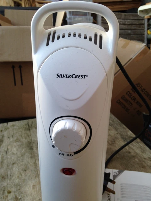 SILVERCREST OIL FILLED radiator, power,800,1200, 2000 and 9 fins,used only  twice £40.00 - PicClick UK