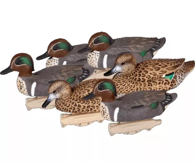 Flambeau Outdoors Storm Front 2. Classic Green Winged Teal Duck Decoys. 6-Pack!