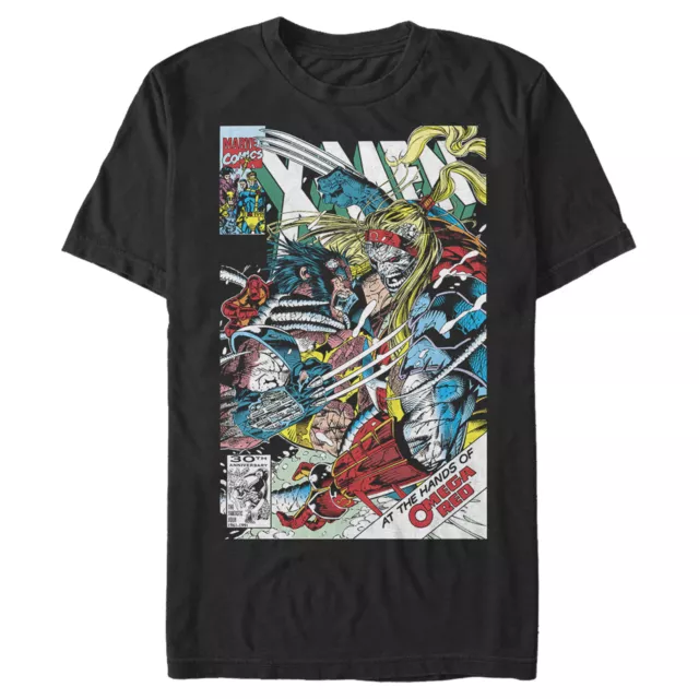 Men's Marvel X-Men Wolverine Battles Omega Red T-Shirt
