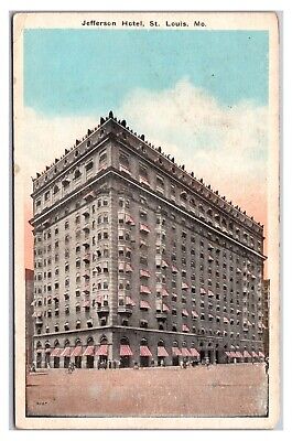 Vintage 1920s- Jefferson Hotel, St. Louis, Missouri Postcard (UnPosted)