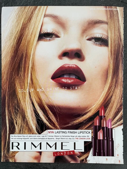 Rimmel London 2003 Lipstick -  Kate Moss  -  Print Advertisement Vintage