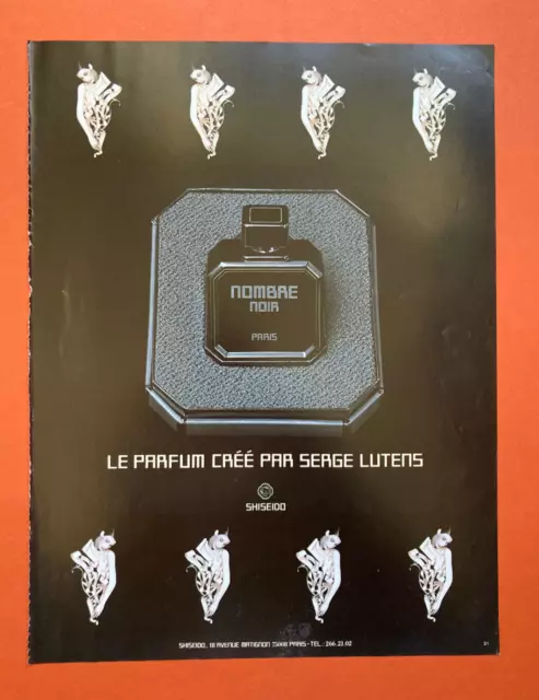 Pub Shiseido Serge Lutens parfum nombre noir 1984 vintage publicité advertising