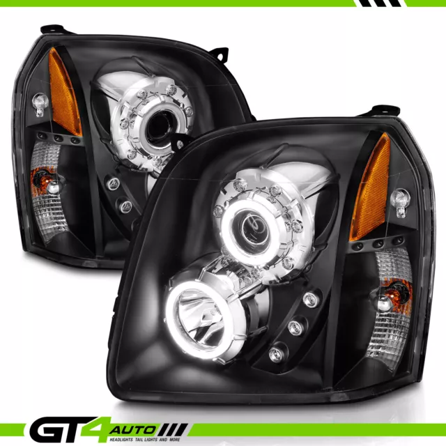 07-14 GMC Yukon XL Denali Dual Ultra LED Halo Projector Black Headlights Pair