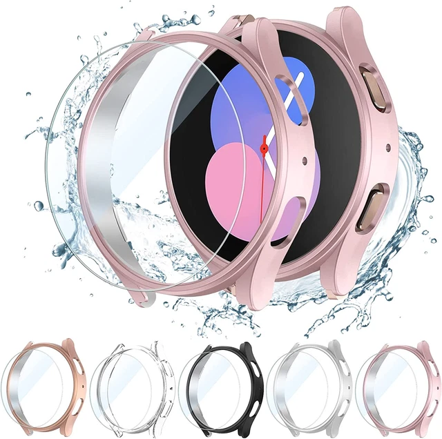 5 Pack for Galaxy Watch 5 Screen Protector Case 40mm  Hard PC Protective Bumper