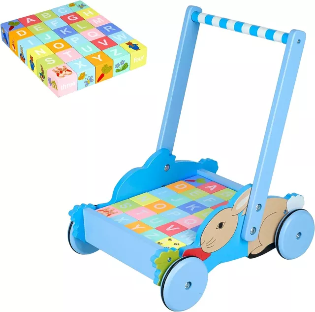 Orange Tree Toys Peter Rabbit Block Trolley for 12 Months