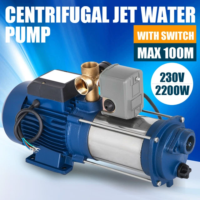 BLUE 2200W CENTRIFUGAL Pump Domestic Drinking Water Garden Irrigation