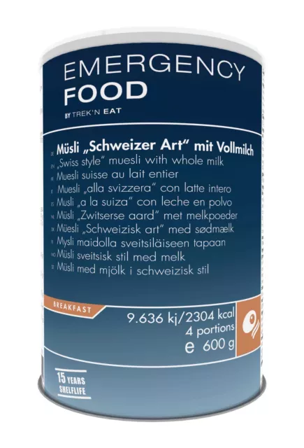 Emergency Food Müsli "Schweizer Art" mit Vollmilch