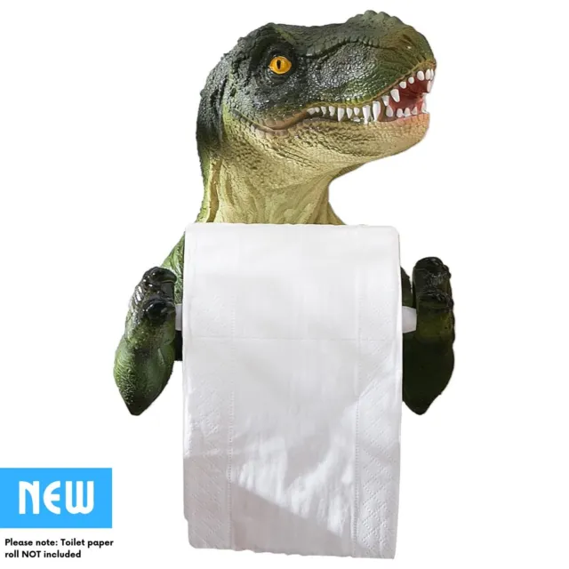 Baby Dinosaur T-rex Toilet Paper Holder Wall Mount Jurassic Park Bathroo Decor