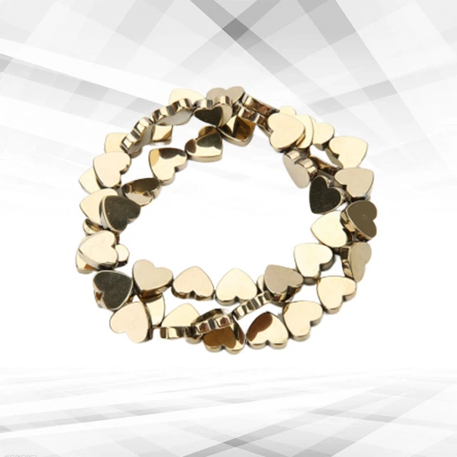 European Bead Spacers Heart Loose Beads Charm Braclets Heart Bracelet Suite