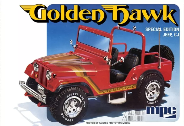 MPC 1981 JEEP CJ5 Dorato Hawk 1/25 Kit Modello MPC986 - Nuovo