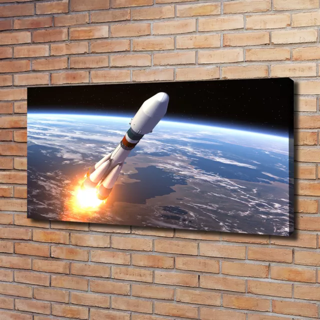 Arte de La Pared Pintura en Lienzo Decoración de Salón 120x60 Un cohete espacial