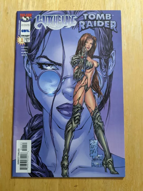 Witchblade Tomb Raider # 1 Top Cow Image Dec 1998 Michael Turner Silvestri VF