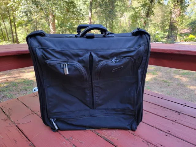 TUMI  Alpha Two Wheeled Luggage Garment Bag Ballistic Nylon 24” Black