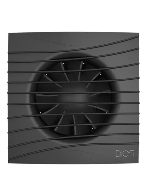 Ventilateur de Salle Bain Silencieux 5C Mat Noir Échappement Mur 125mm 100m/H ,