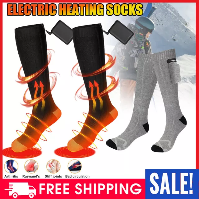 Electric Heated Socks Foot Winter Warmer Rechargeable Battery Power Women & Men