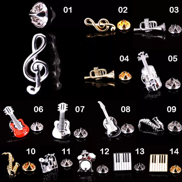 Musical Brooch Enamel Lapel Pin Jewelry Badges Men Women Violin Brooches Gift 06