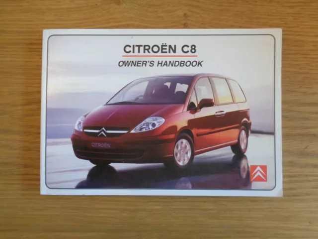 Citroen C8 Owners Handbook/Manual 02-08