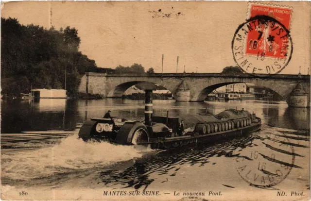 CPA AK MANTES-sur-SEINE - Le nouveau Pont (359574)