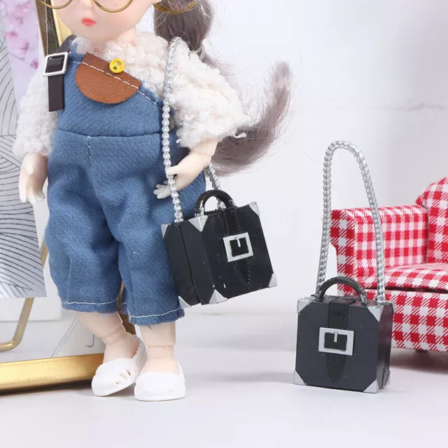Mini bambola borsa a tracolla giocattolo casa delle bambole borsa a mano zaino bambola D.EL