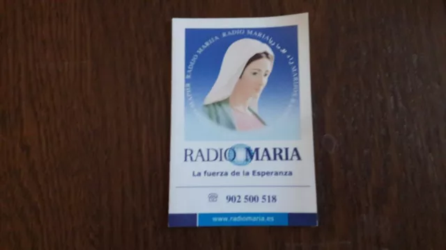 estampa religiosa, radio Maria, la fuerza de la esperanza.