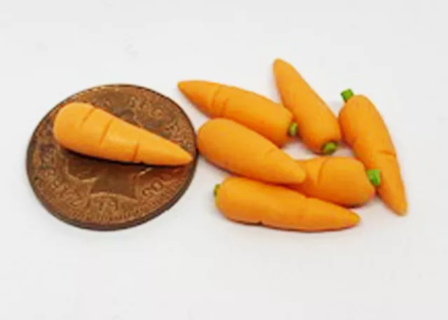 Dolls House Loose Carrots (8) Vegetable Kitchen Tumdee 1:12 Scale Miniature B