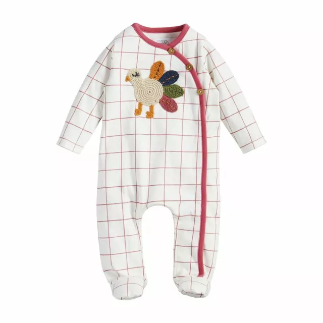Mud Pie Baby Girl/Boy Thanksgiving Crochet Turkey Sleeper Size 3-6 Months NEW