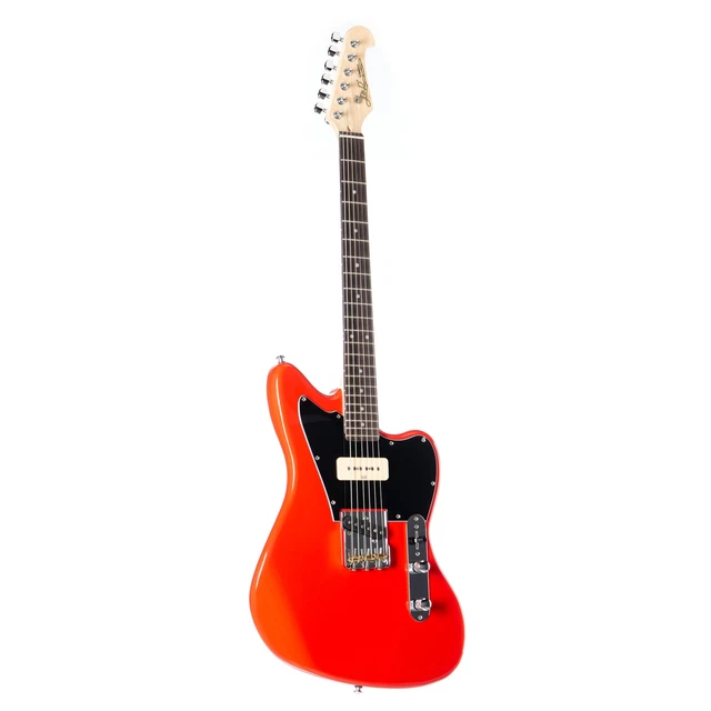 J&D TL Jazz E-Gitarre, Rot, Linde Korpus, Ahorn Hals, 22 Bünde, P-90 & Vintage-S