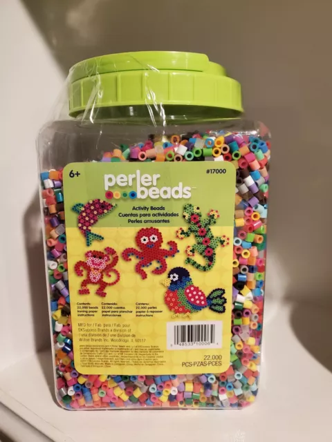 Perler 22,000 Multi-Mix Bead Jar, Assorted Fuse Bead Colors, Ages 6 and up