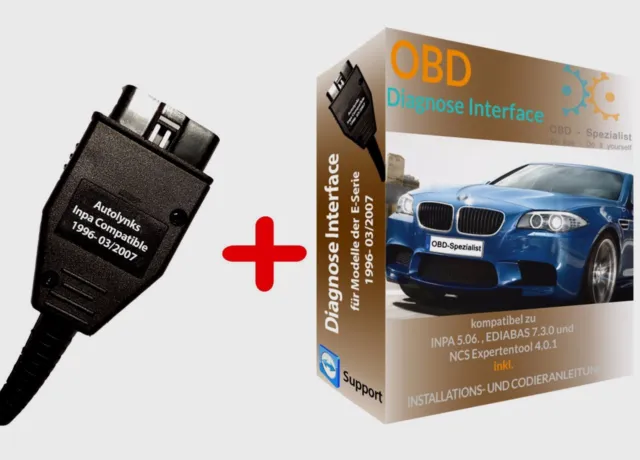 OBD2 Diagnosegerät Interface für BMW Inpa Ediabas + Software E60 E39 E46 E53 E87