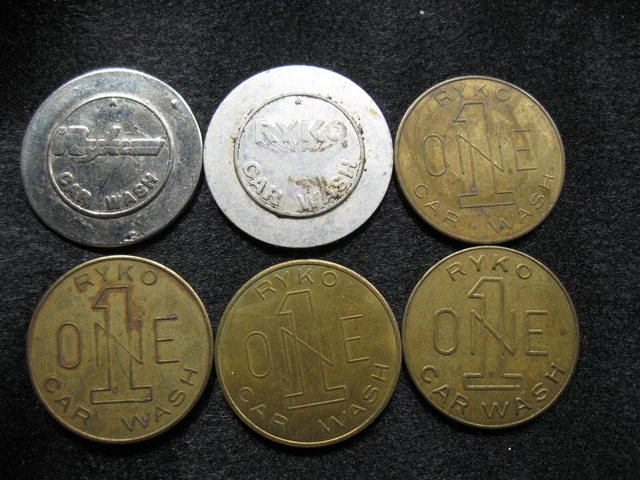 6 Ryko car wash token coin lot (54)