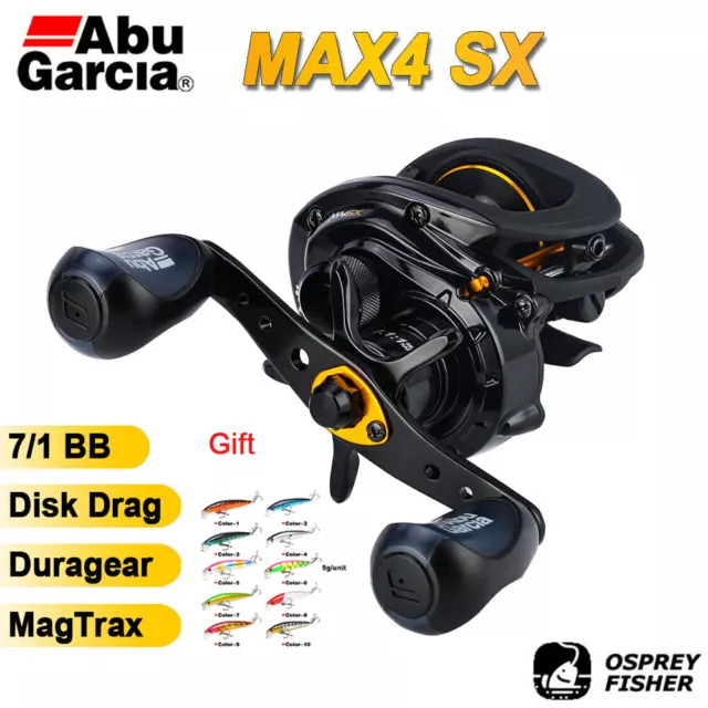 Abu Garcia Max4 SX Baitcasting Reel Powerful Fishing Reel 7.1:1 6.8kg Max Drag