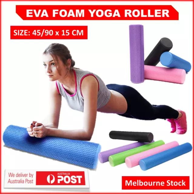 Pilates Yoga Foam Roller Long Physio Fitness GYM Exercise Back Training Massage