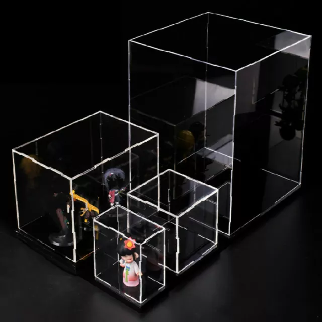 1PC Clear Acrylic Display Case Stands Box Model Figure Showcase Dustproof