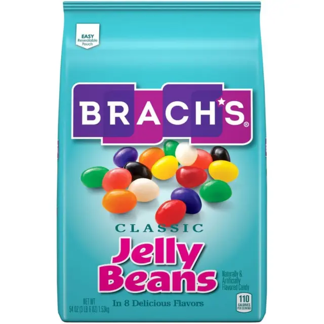 Brach'S Classic Jelly Beans Assorted Flavors 54 Ounce Bulk Candy Bag