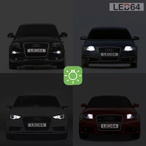 2 ampoules à LED blanc pour l'éclairage feux de position / Veilleuses Audi A8 D3