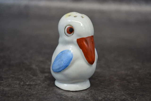 Salière Dinette Ancienne – Verre De Portieux – Oiseau Stylisé – Fin XIXe