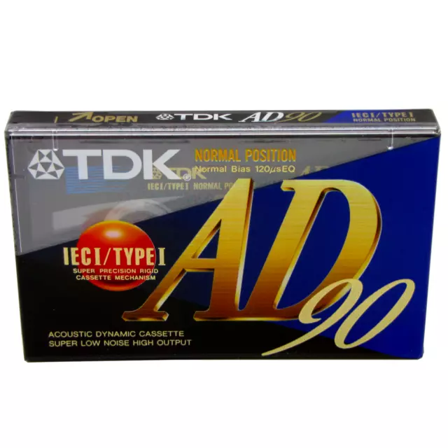 TDK AD 90 90 Minutes Blank Audio Media Recording Cassette Tapes NEW