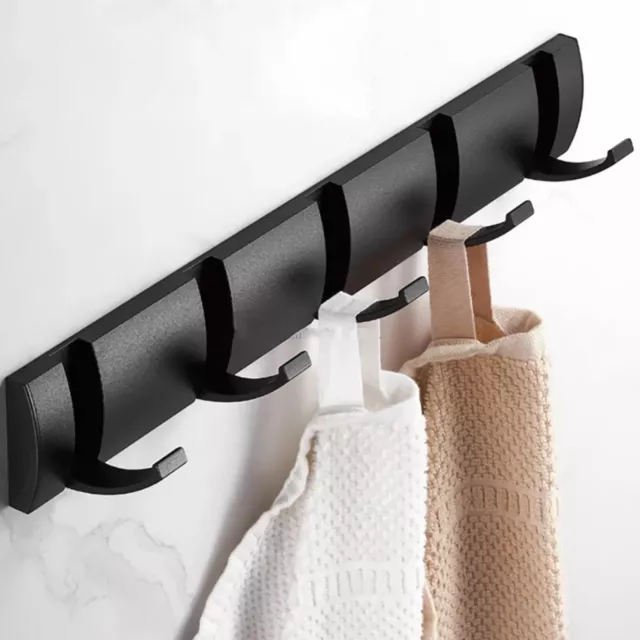 Coat Hooks Rack Wall Mounted Clothes Hanger Towel Rail for Bathroom Hallway