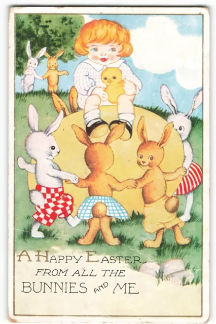 Postcard A Happy Easter From All The Bunnies And Me, Whitney Made VTG VPC01.