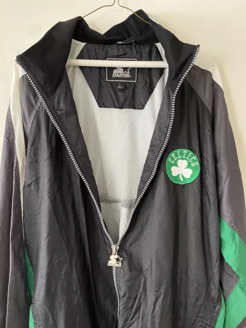 Starter Boston Celtics Full Zip Lightweight Windbreaker Jacket/Mint!/Large