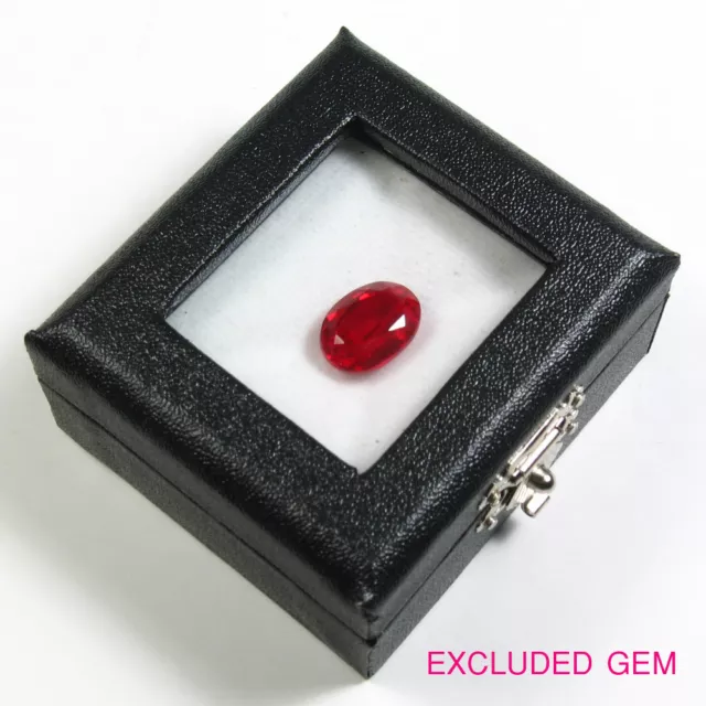 FREE SHIP TOP GLASS GEMSTONES DIAMOND DISPLAY BOX WHITE BLACK 2x2.25 Inch No.#5