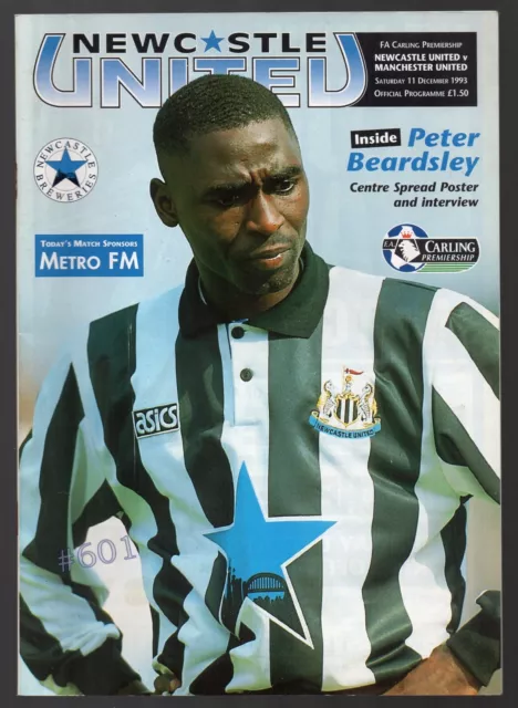 Newcastle United v Manchester United - 11 December 1993 - Official Programme