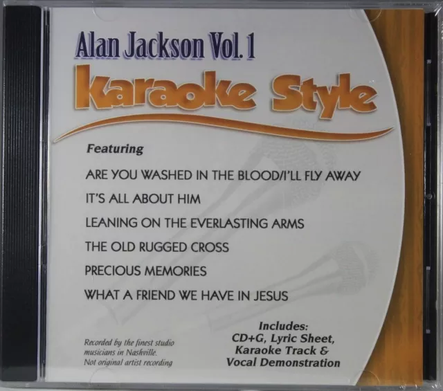 Alan Jackson Volume 1 Christian Karaoke Style NEW CD+G Daywind 6 Songs