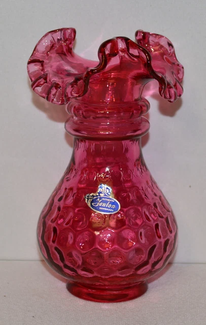 【希少】　Fenton フェントン　ルビーオーバーレイ　クランベリー　大 希少】 Fenton フェントン ルビーオーバーレイ クランベリー 大