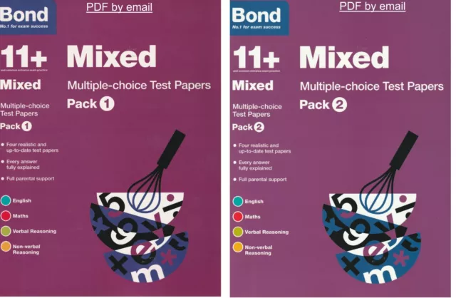 (2) Bond 11+: Mixed Multiple-choice Test Papers: Pack 1 & Pack 2 Bond 11+ :PDF