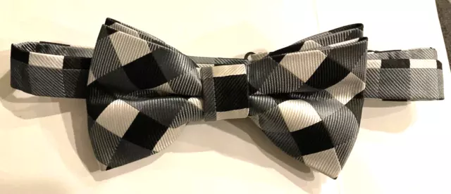 OTAA Bow Tie - Black Grey & White Checkered, adjustable to 44cm