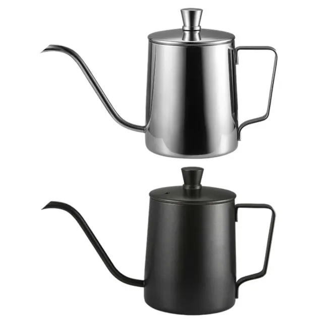 Long Narrow Spout Coffee Kettle (350ml) Gooseneck Coffee Pot Stainless Steel